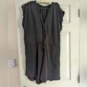 INC Earth Black button romper